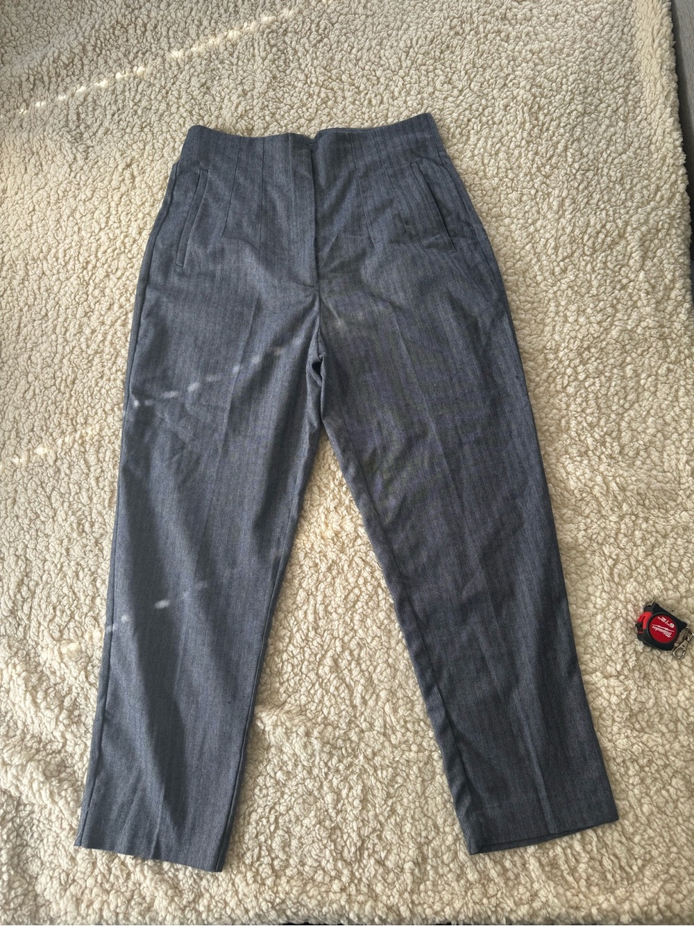 Women’s Zara Gray/Blue Dress Trousers - Classic Straight Fit